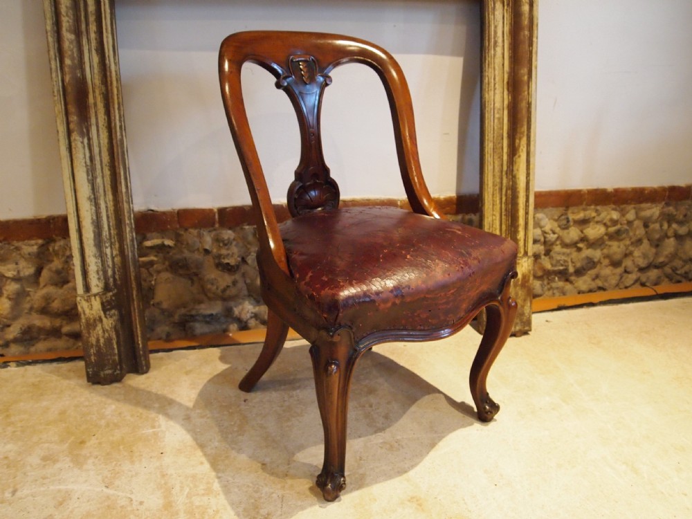 Chair desk Wonderful Mahogany Ox blood leather Gentleman's club c1840 View XI