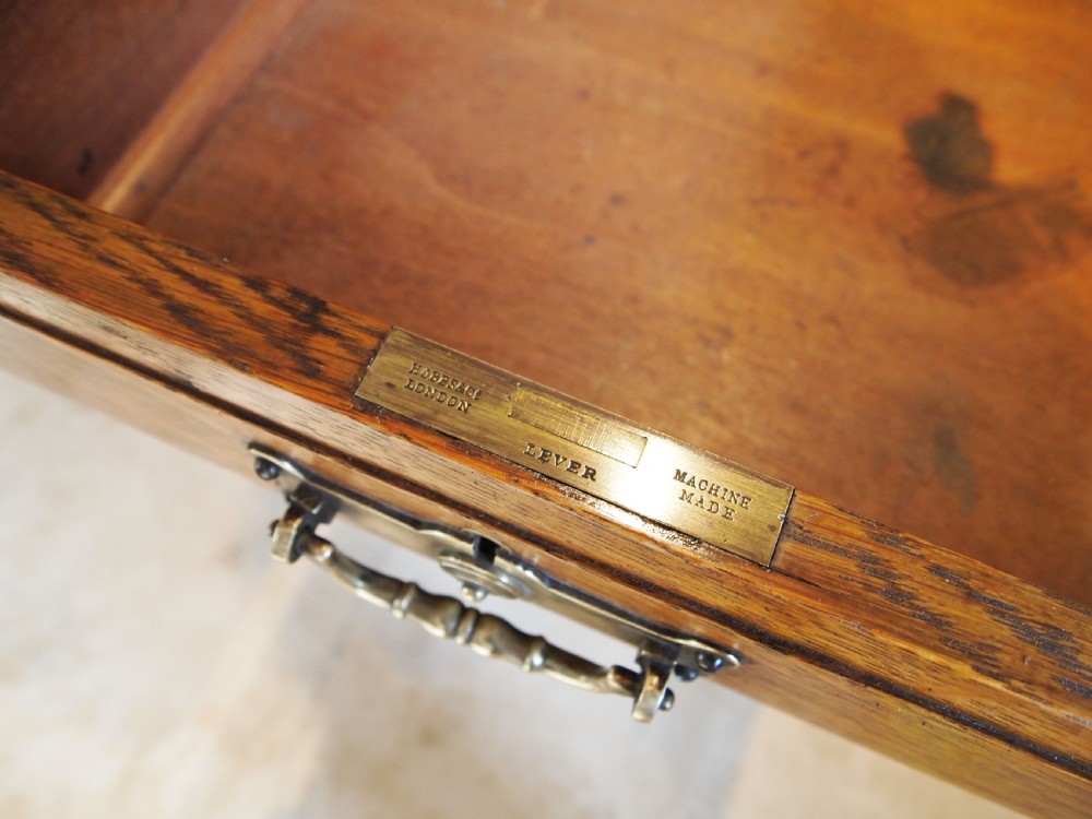 Desk stunning Arts and Crafts Victorian Oak Hobbs and Co c1880 View VIII