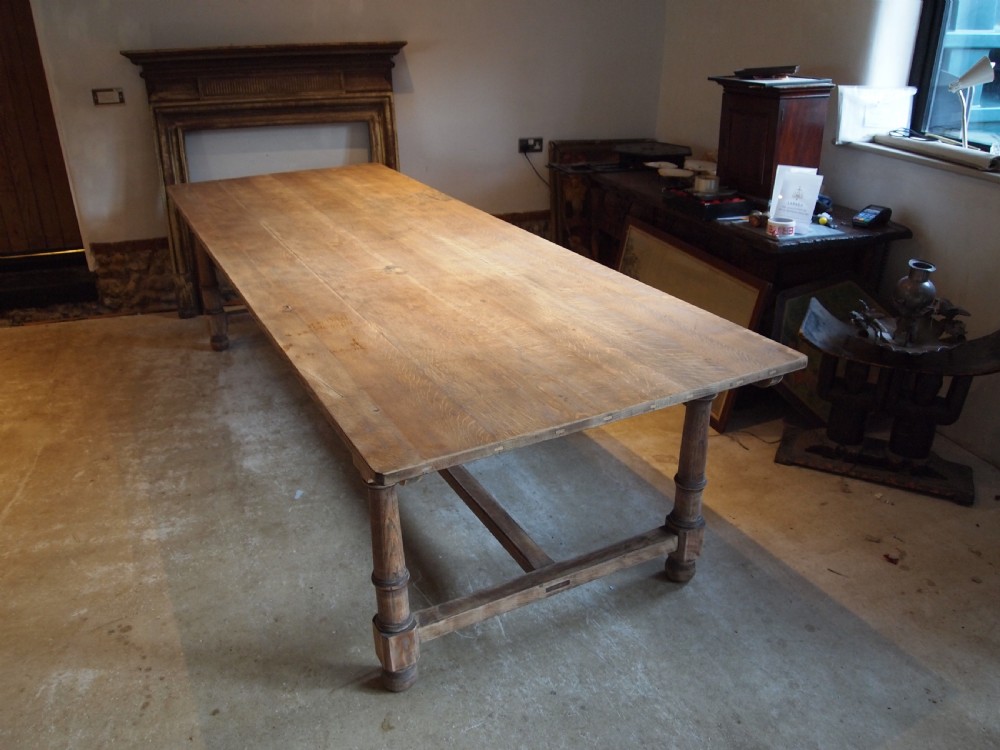 Table wonderful Edwardian Oak refectory Abbots Bromley School c1910