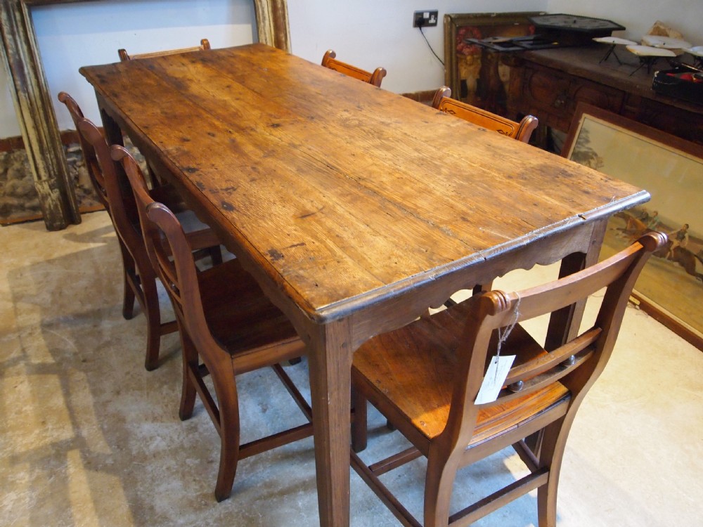 Table Refectory Farmhouse French Oak and Elm Victorian c1880 View IV