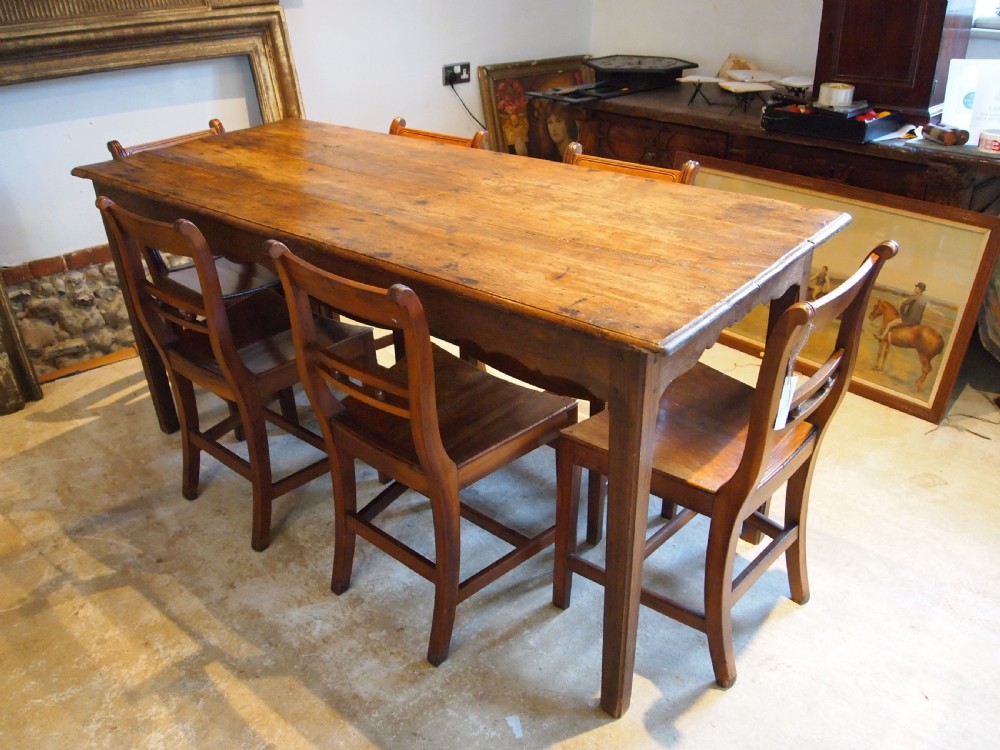 Table Refectory Farmhouse French Oak and Elm Victorian c1880 View X