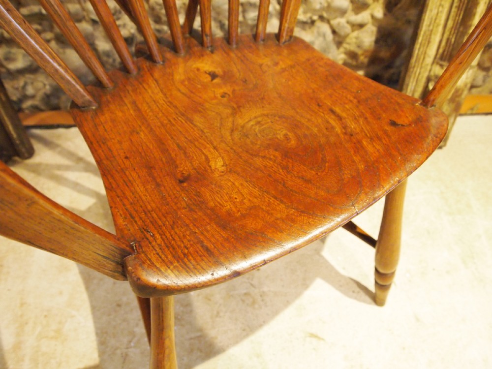 Chair rare Yealmpton Windsor Ash and Elm armchair c1840 View V
