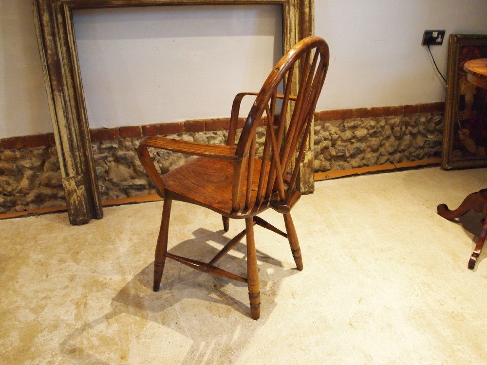 Chair rare Yealmpton Windsor Ash and Elm armchair c1840 View IX