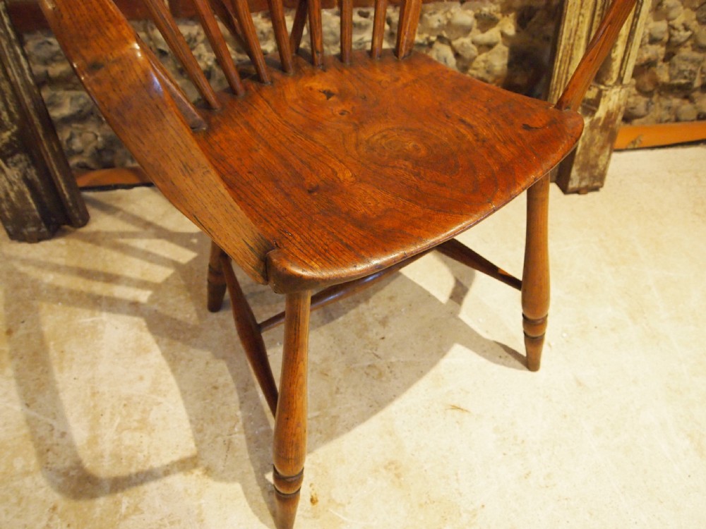 Chair rare Yealmpton Windsor Ash and Elm armchair c1840 View XI