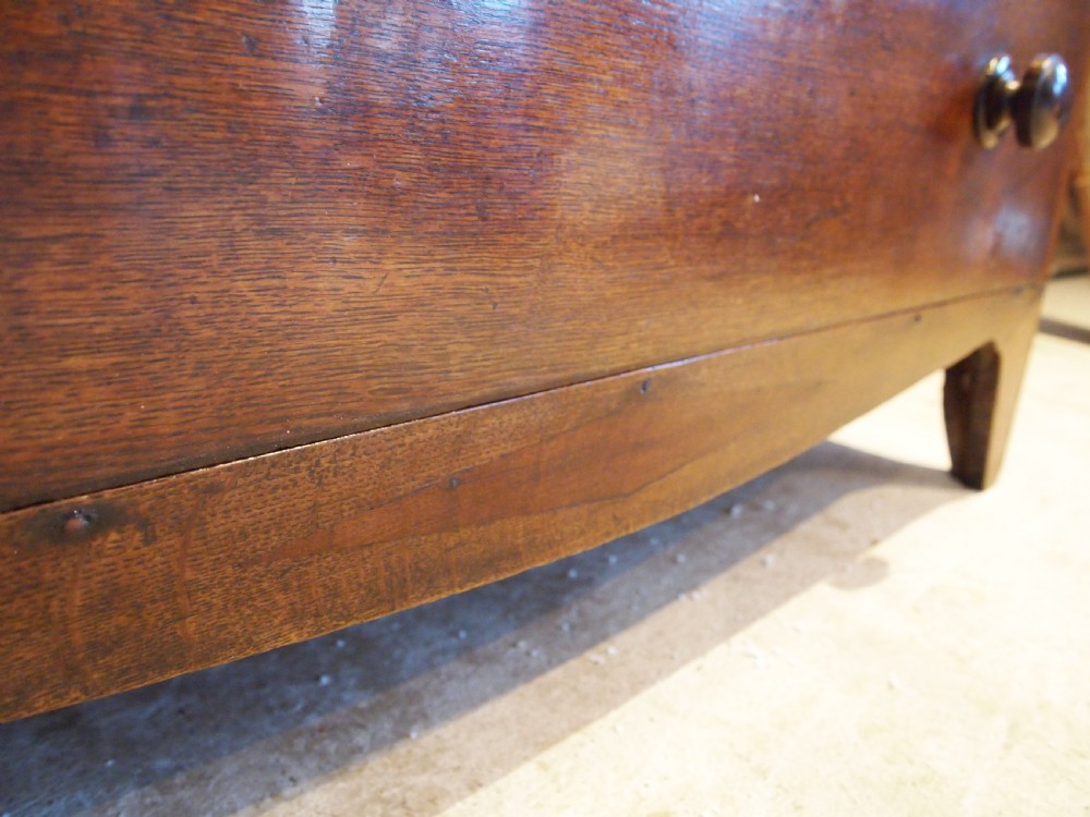 Chest of drawers rare Caddy top Suffolk Oak George III c1800 View IV