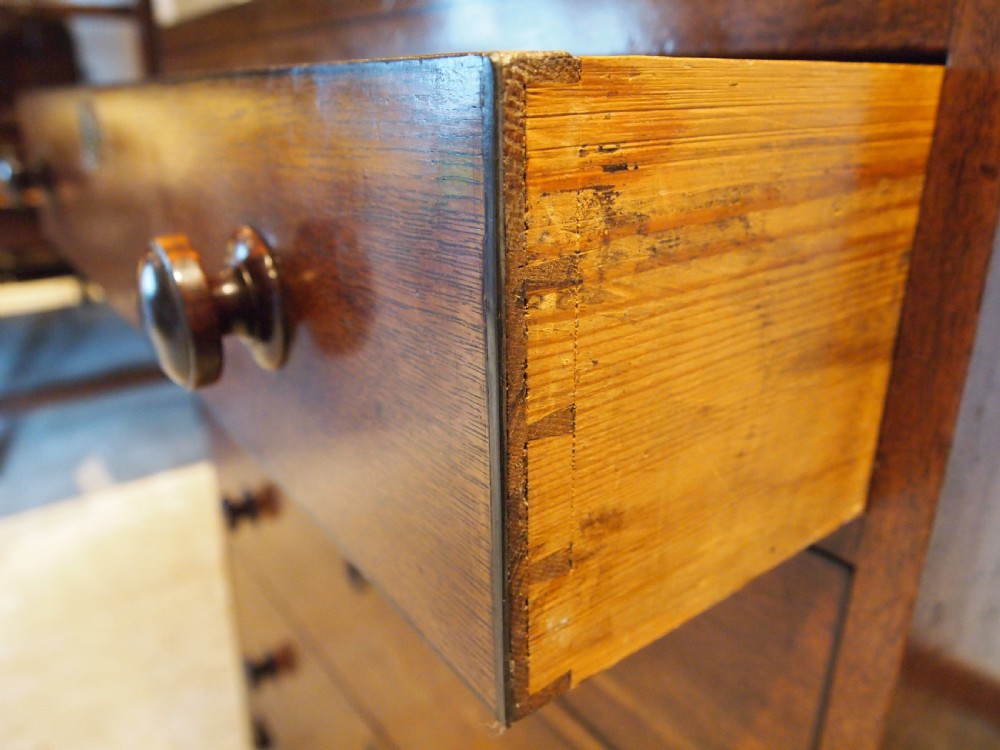 Chest of drawers rare Caddy top Suffolk Oak George III c1800 View IX