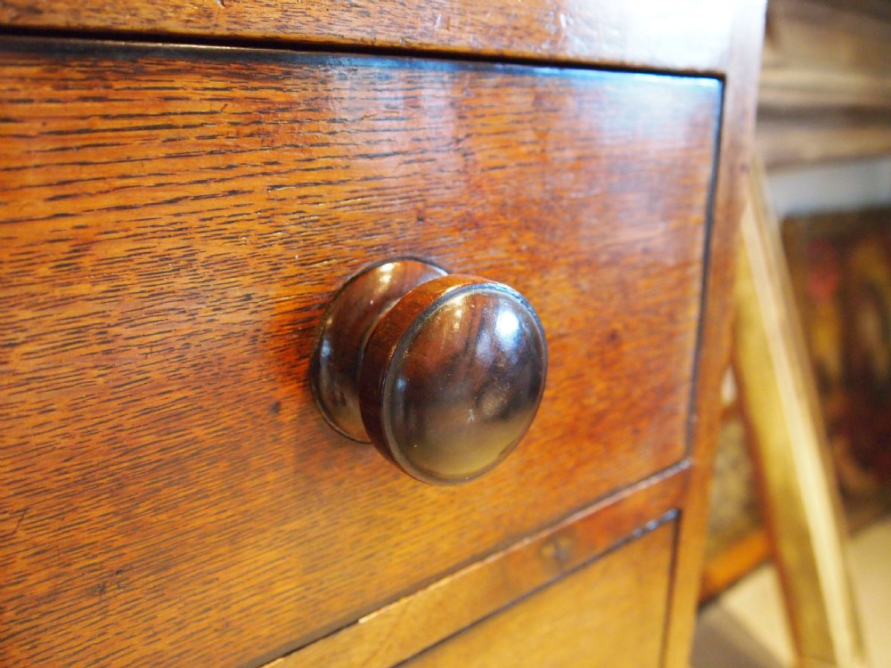 Chest of drawers rare Caddy top Suffolk Oak George III c1800 View X