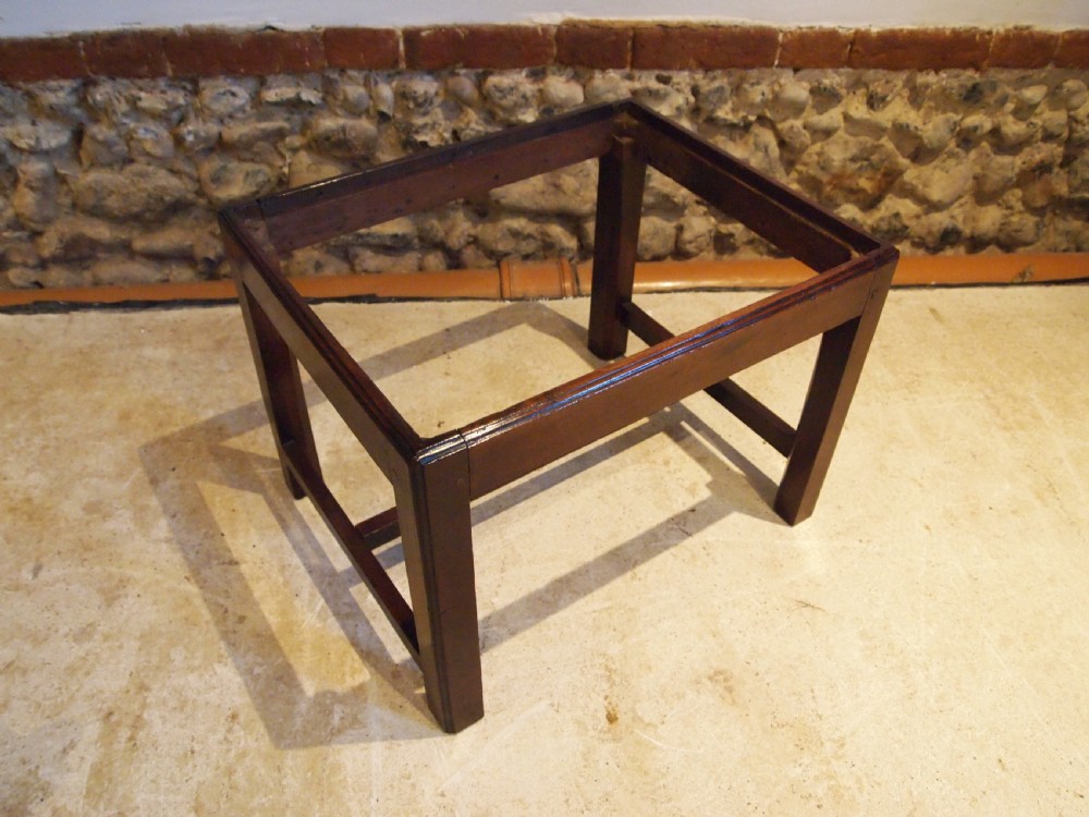 Stool rare George III Mahogany Chestnut leather c1770 View IV