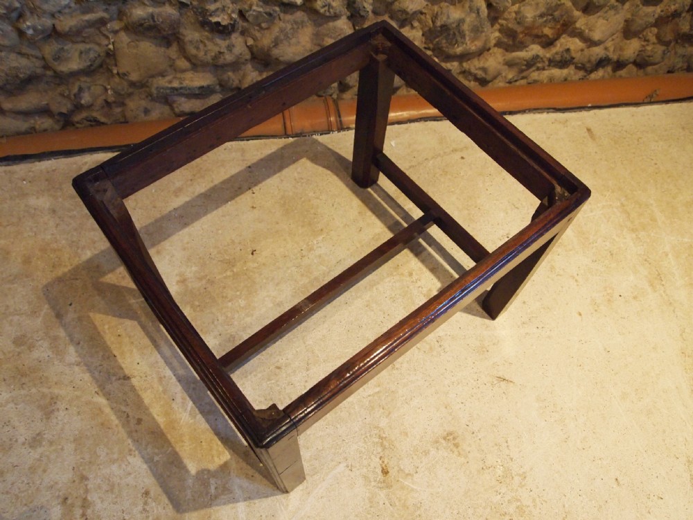 Stool rare George III Mahogany Chestnut leather c1770 View VI