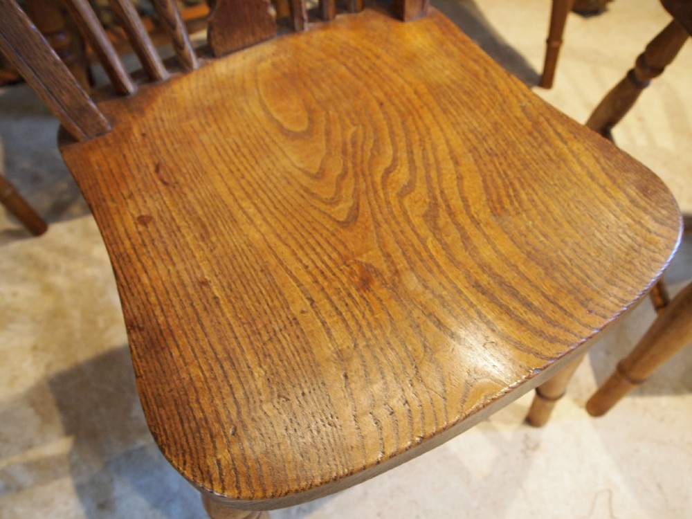 Chairs set of six Edwardian Ash & Elm Windsor Wheelbacks c1900 View IV