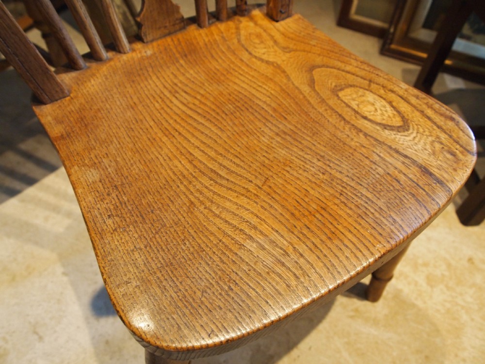 Chairs set of six Edwardian Ash & Elm Windsor Wheelbacks c1900 View VI