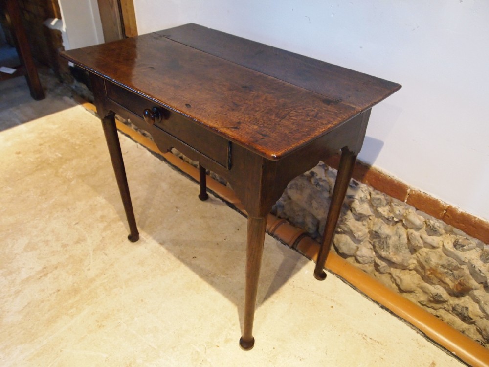 Table lowboy Superb George II Oak side hall console c1740