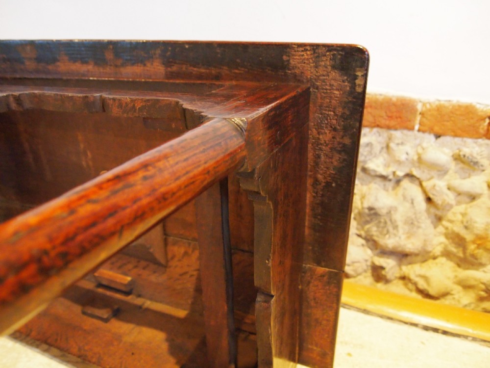 Table lowboy Superb George II Oak side hall console c1740 View VII
