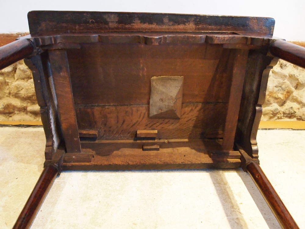 Table lowboy Superb George II Oak side hall console c1740 View VIII