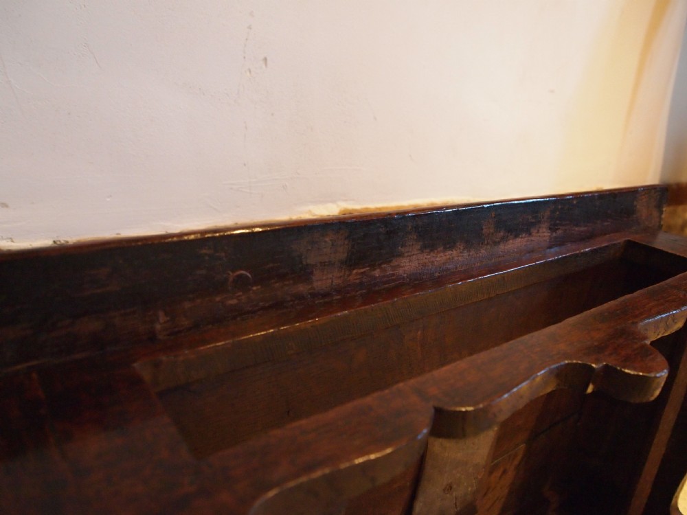 Table lowboy Superb George II Oak side hall console c1740 View X