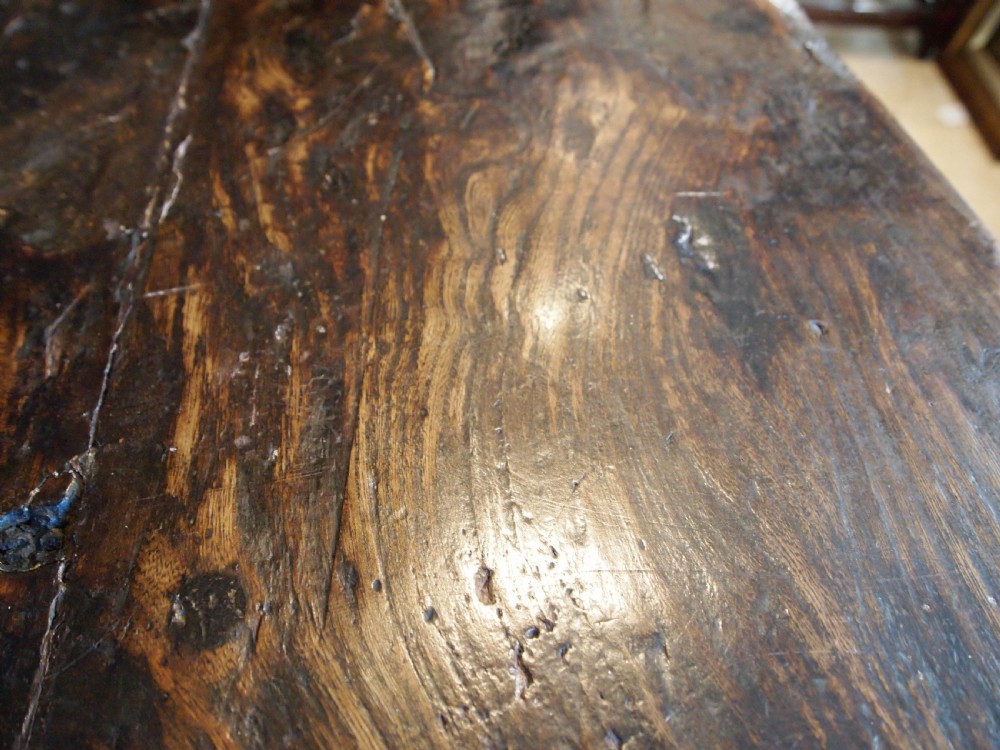 Table French refectory farmhouse Elm George III c1780 View IV