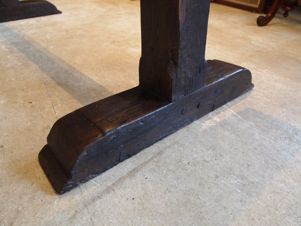 Table French refectory farmhouse Elm George III c1780 View VI