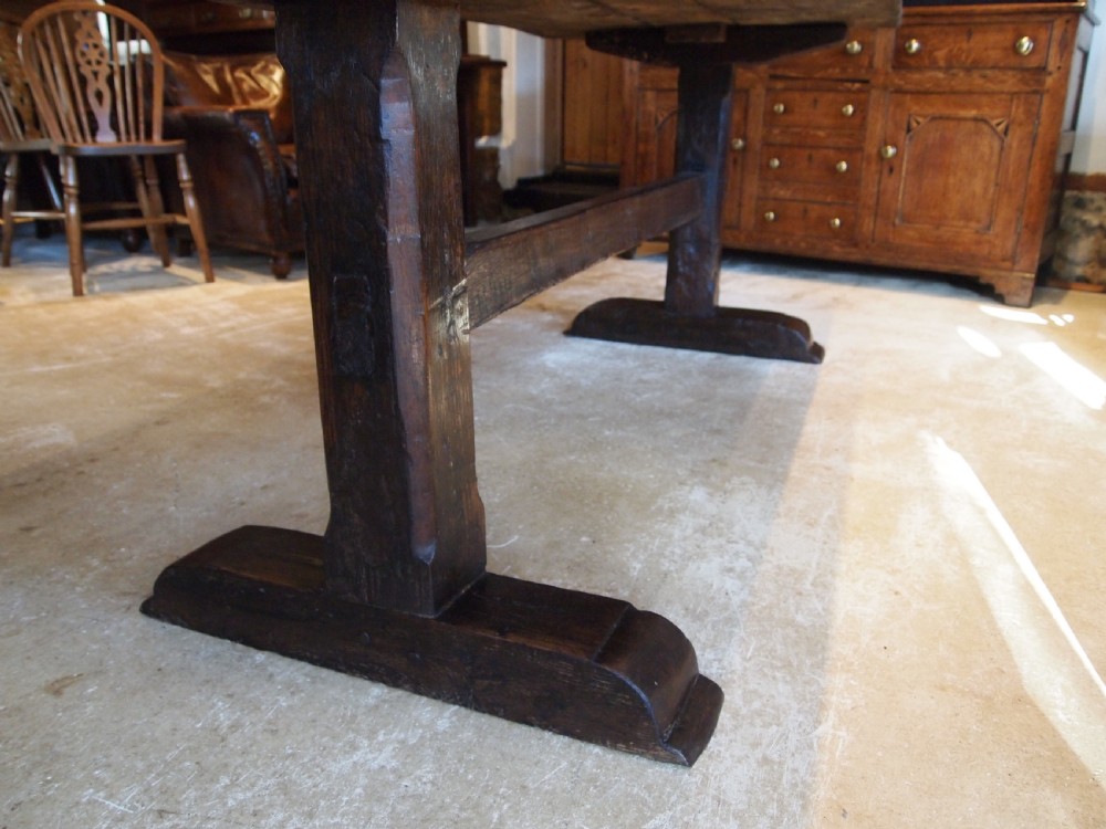 Table French refectory farmhouse Elm George III c1780 View XI
