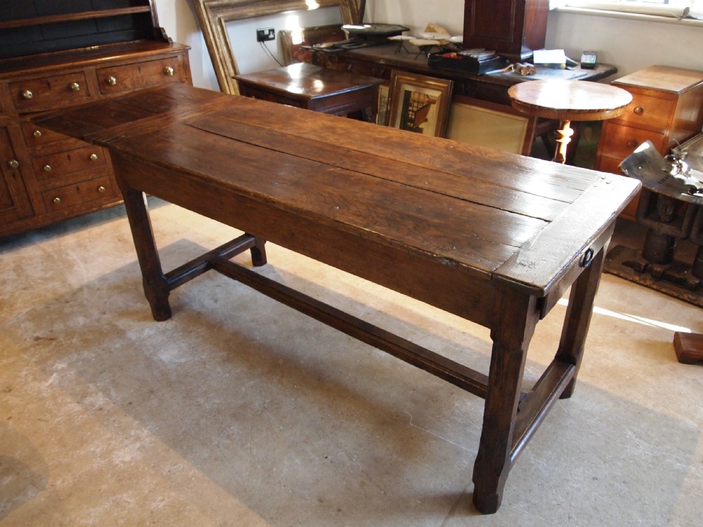 Table refectory dining farmhouse French Oak with extension c1820