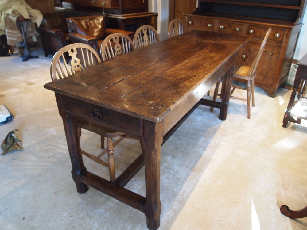 Table refectory dining farmhouse French Oak with extension c1820 View III