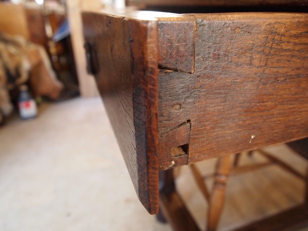 Table refectory dining farmhouse French Oak with extension c1820 View V