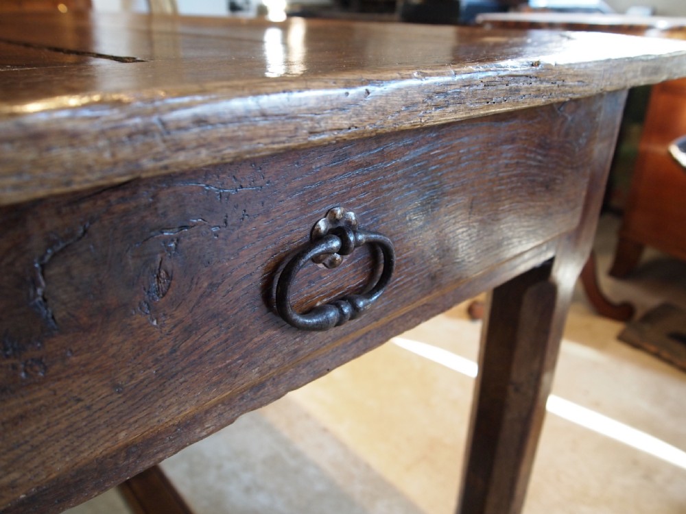 Table refectory dining farmhouse French Oak with extension c1820 View VI