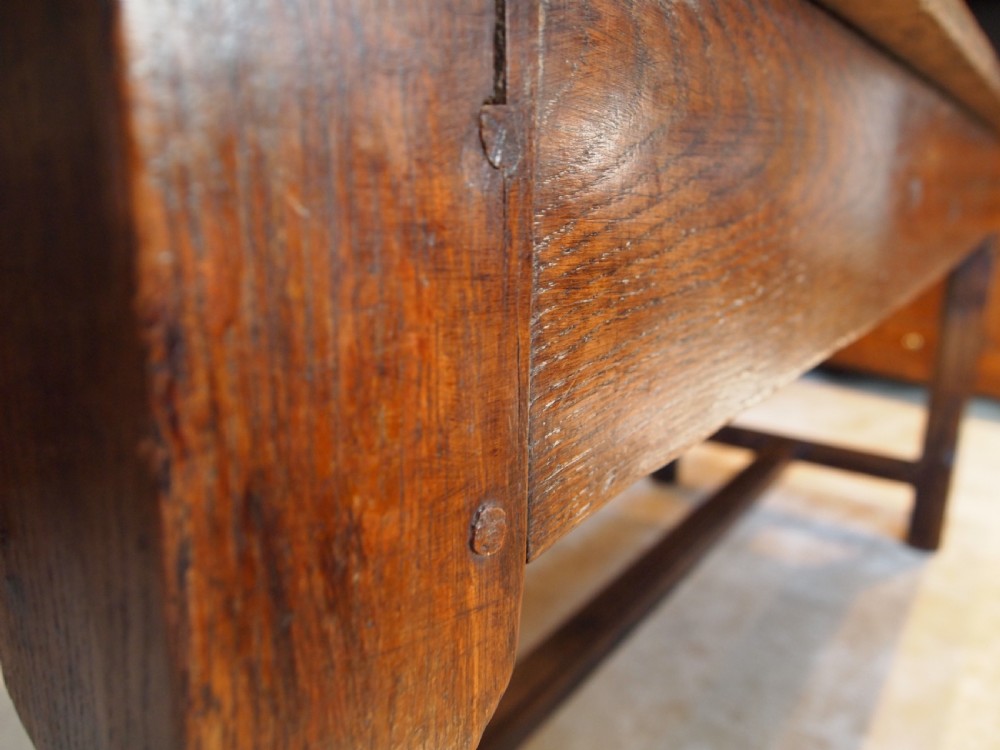Table refectory dining farmhouse French Oak with extension c1820 View VIII