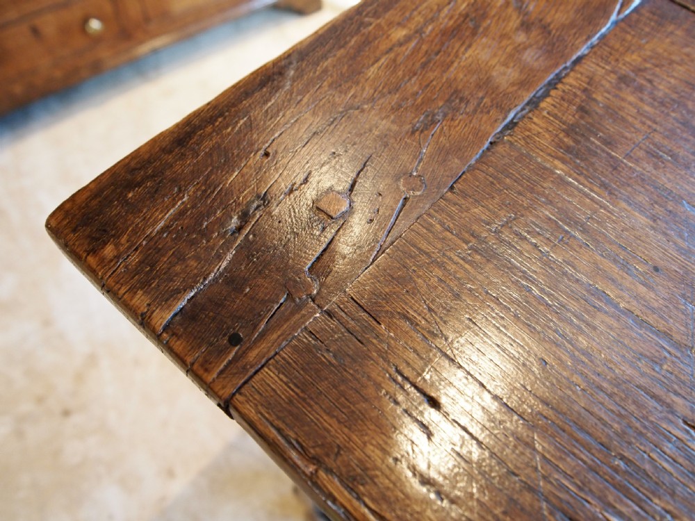 Table refectory dining farmhouse French Oak with extension c1820 View IX