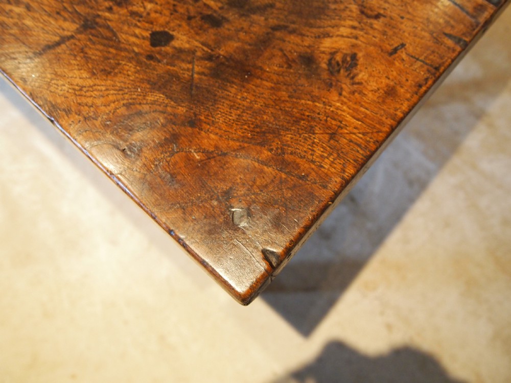 Table outstanding rare English Oak refectory dining George IV c1820 View III