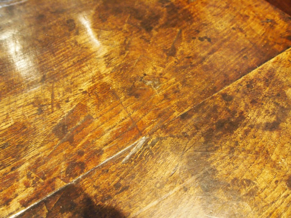 Table outstanding rare English Oak refectory dining George IV c1820 View V