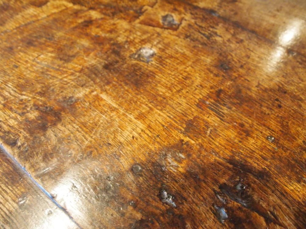 Table outstanding rare English Oak refectory dining George IV c1820 View VIII
