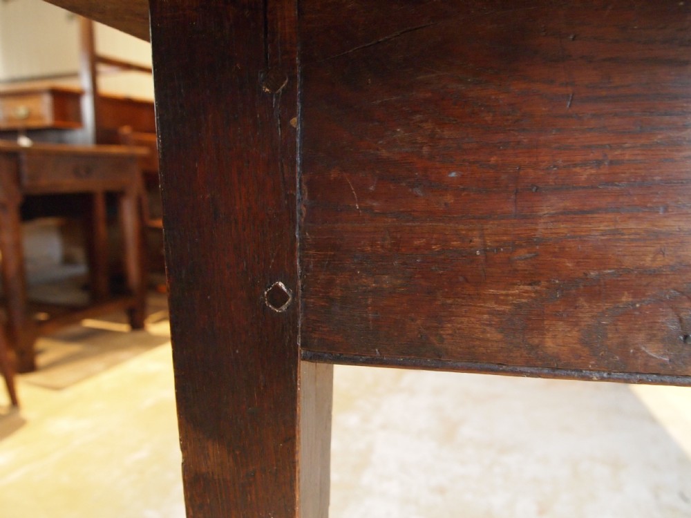 Table outstanding rare English Oak refectory dining George IV c1820 View XII