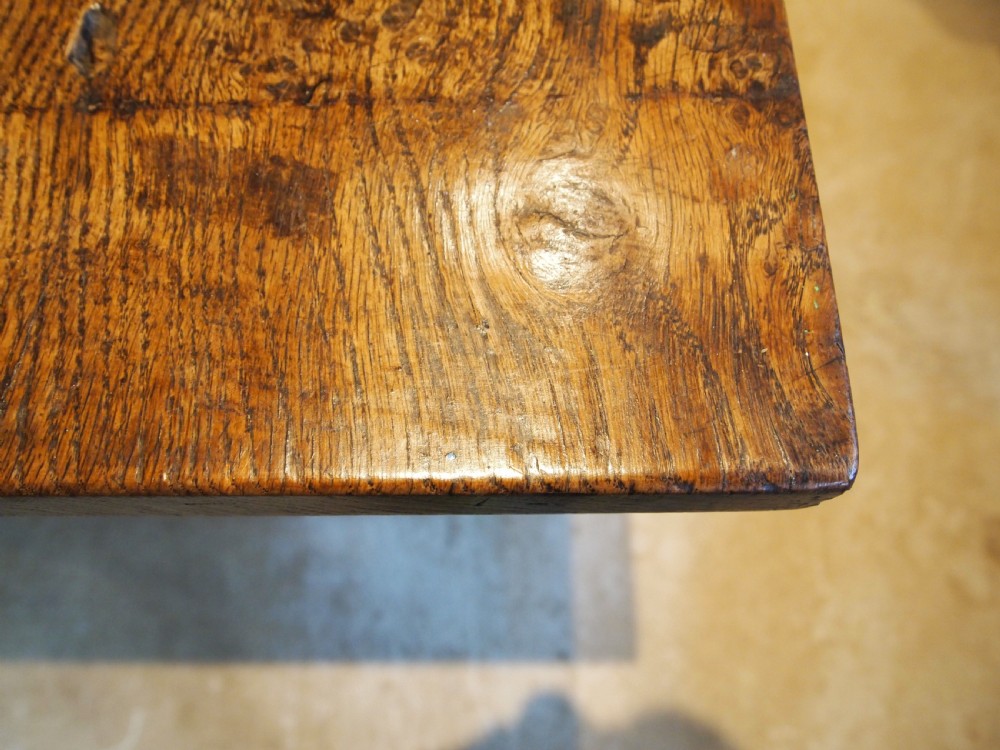 Table outstanding rare English Oak refectory dining George IV c1820 View XIV