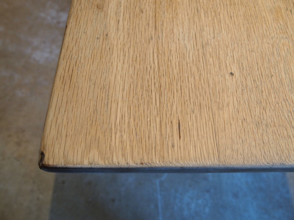 Table Refectory Bramdean School Oak dining Edwardian c1900 View VII