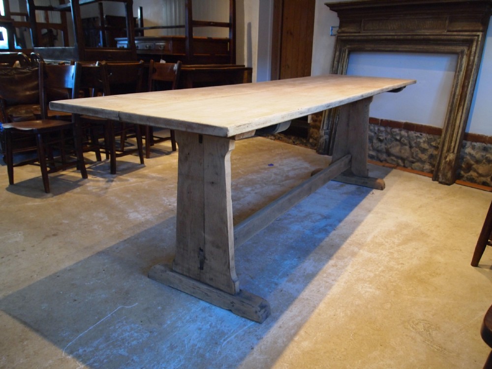 Table Refectory Bramdean School Oak dining Edwardian c1900 View VIII
