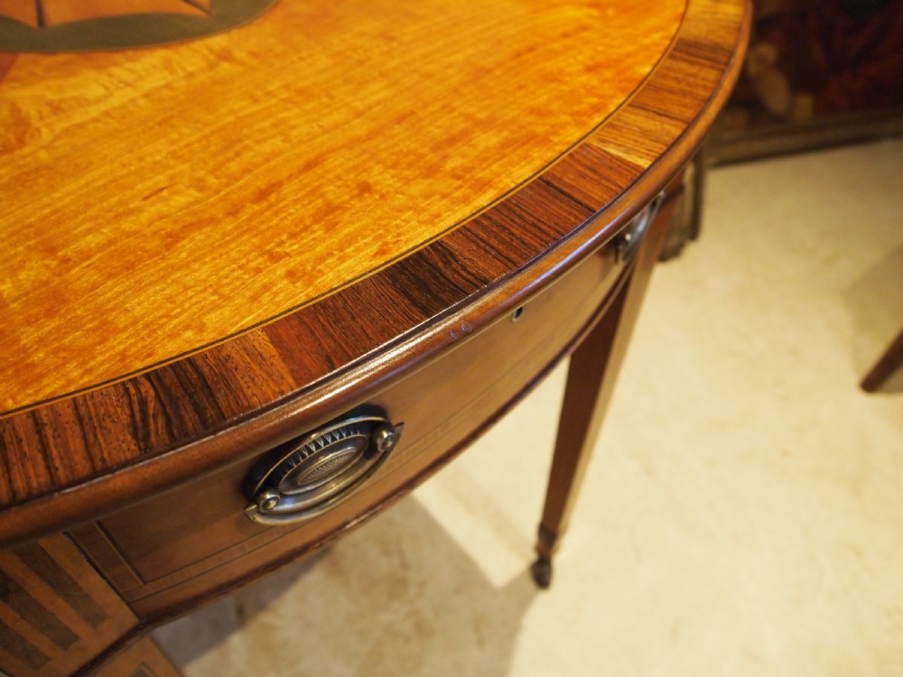 Table outstanding fine quality Edwardian Satinwood Pembroke table c1900 View XIV