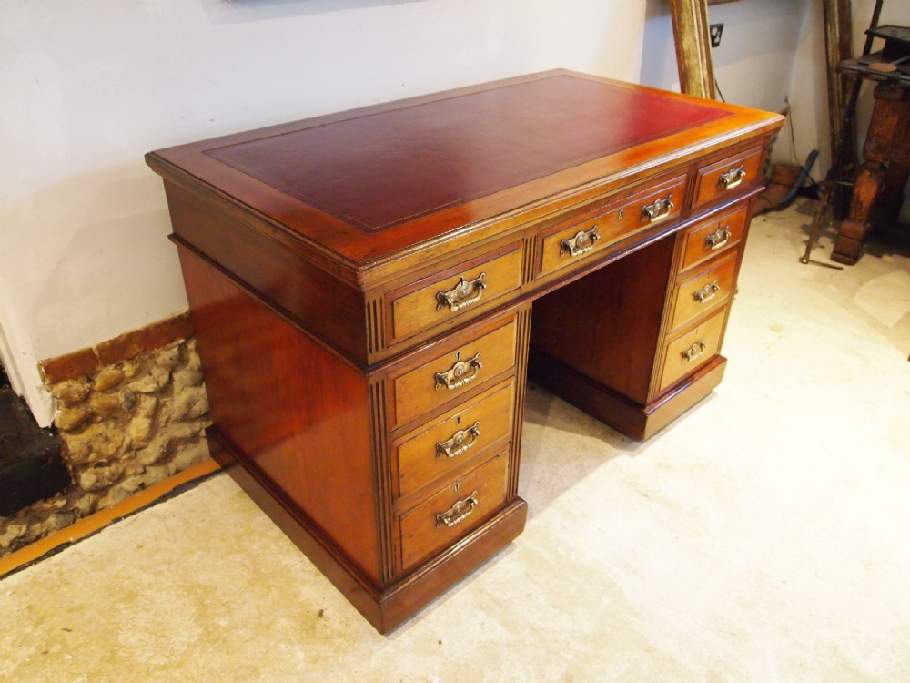 Desk stunning 3 part Victorian Walnut Arts and Crafts Hobbs and co c1870