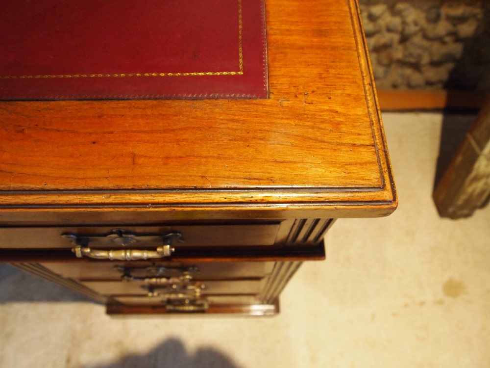 Desk stunning 3 part Victorian Walnut Arts and Crafts Hobbs and co c1870 View IV