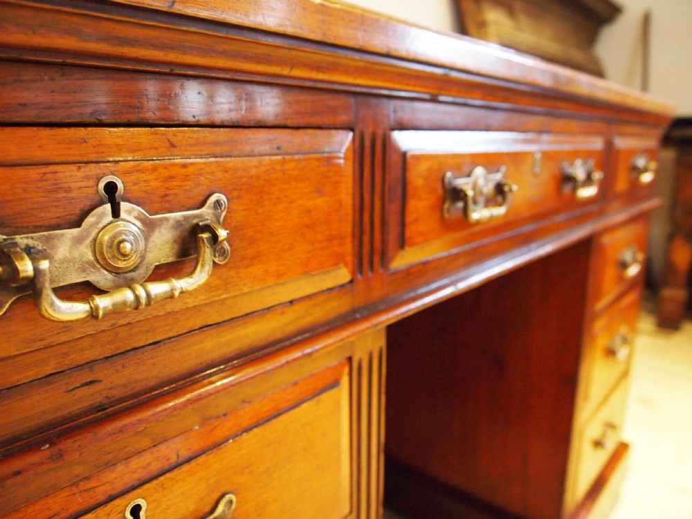 Desk stunning 3 part Victorian Walnut Arts and Crafts Hobbs and co c1870 View V
