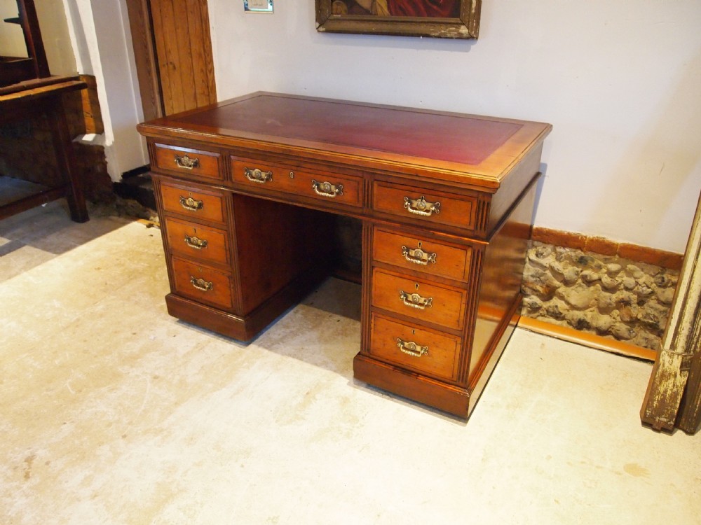Desk stunning 3 part Victorian Walnut Arts and Crafts Hobbs and co c1870 View VI