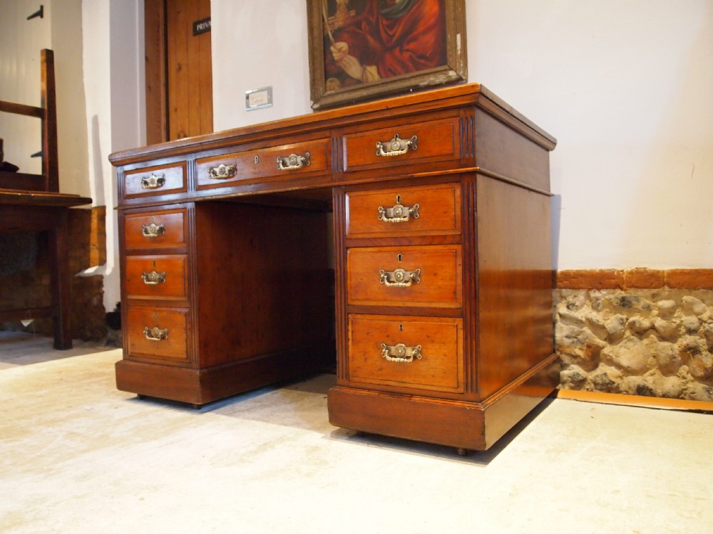 Desk stunning 3 part Victorian Walnut Arts and Crafts Hobbs and co c1870 View VIII