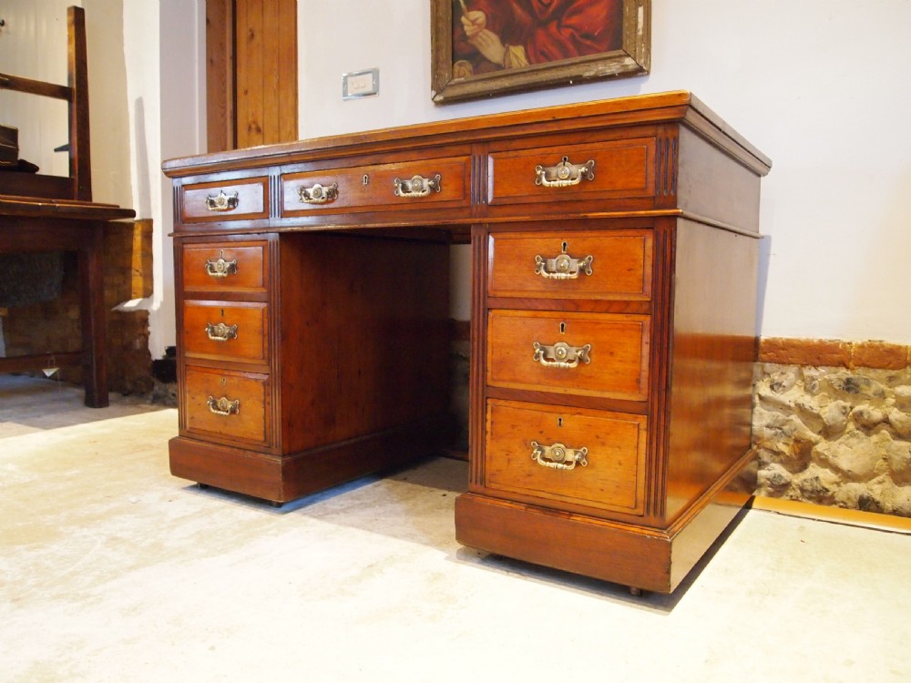 Desk stunning 3 part Victorian Walnut Arts and Crafts Hobbs and co c1870 View XII