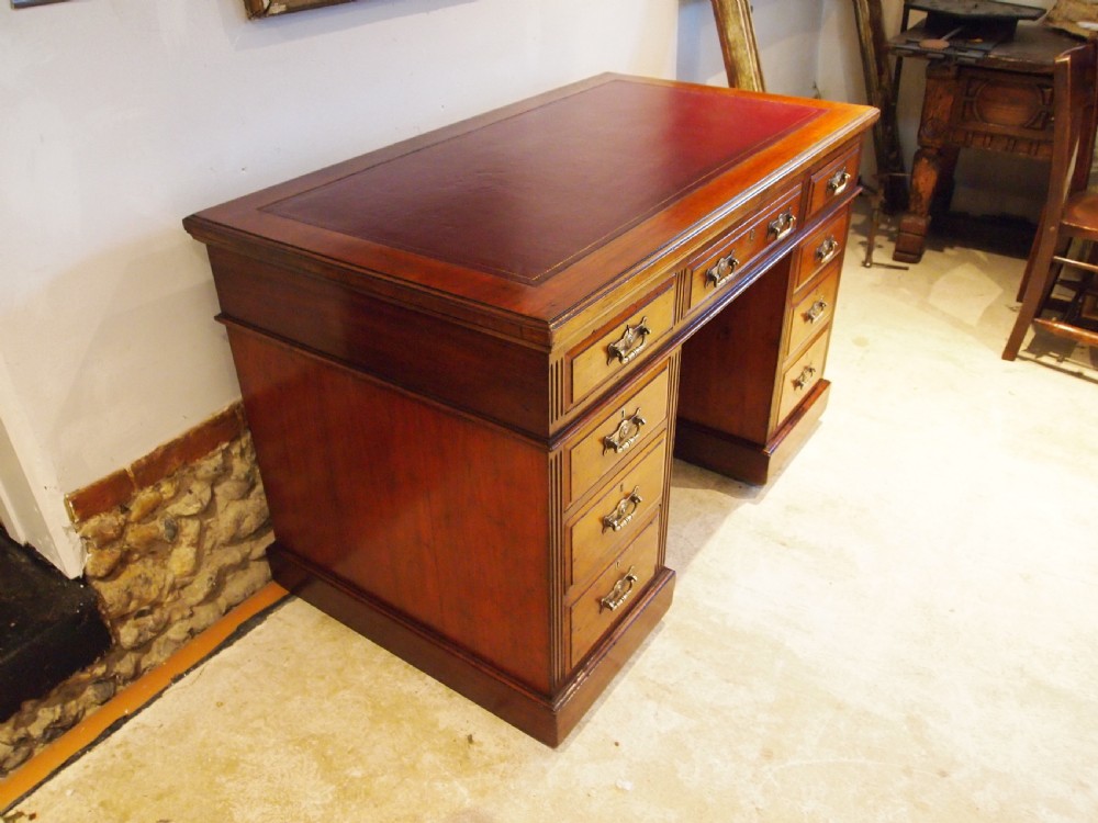 Desk stunning 3 part Victorian Walnut Arts and Crafts Hobbs and co c1870 View XIII
