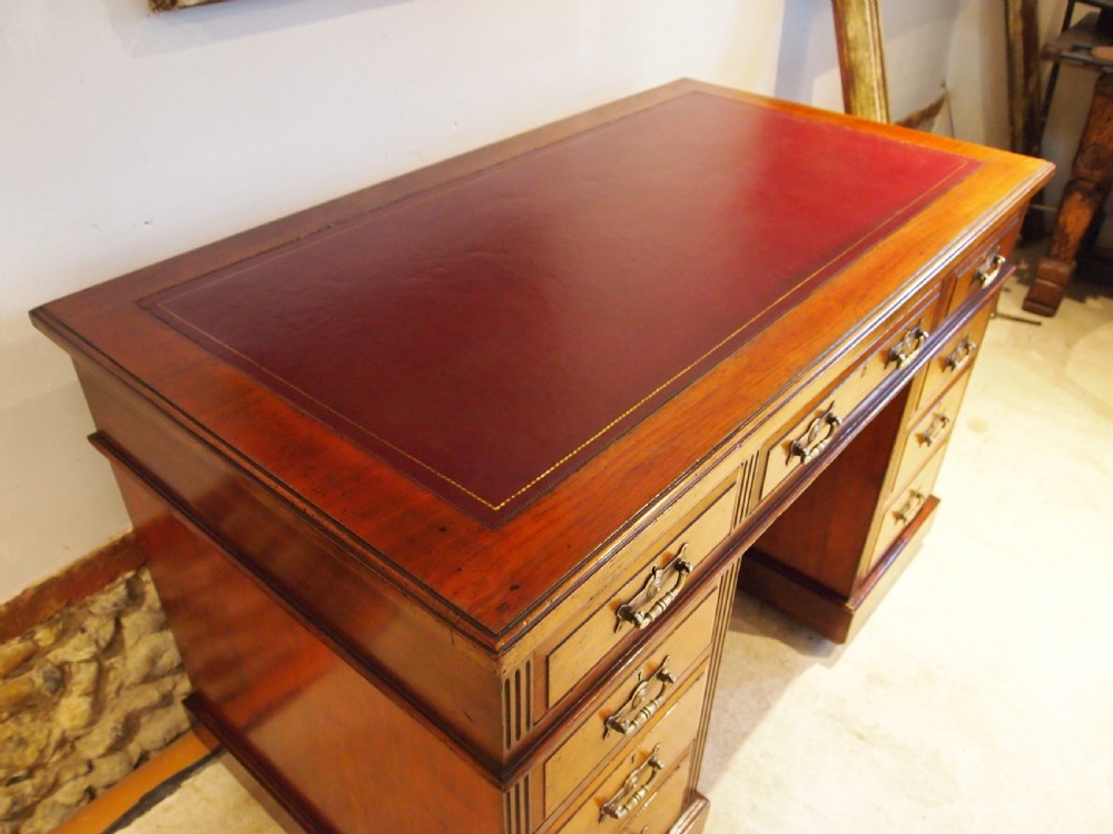 Desk stunning 3 part Victorian Walnut Arts and Crafts Hobbs and co c1870 View XV