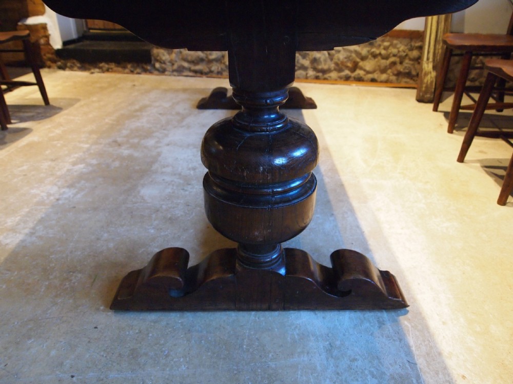 Table refectory farmhouse dining Oak 17th century style c1900 View VI