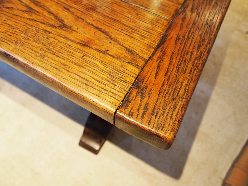 Table refectory farmhouse dining Oak 17th century style c1900 View IX
