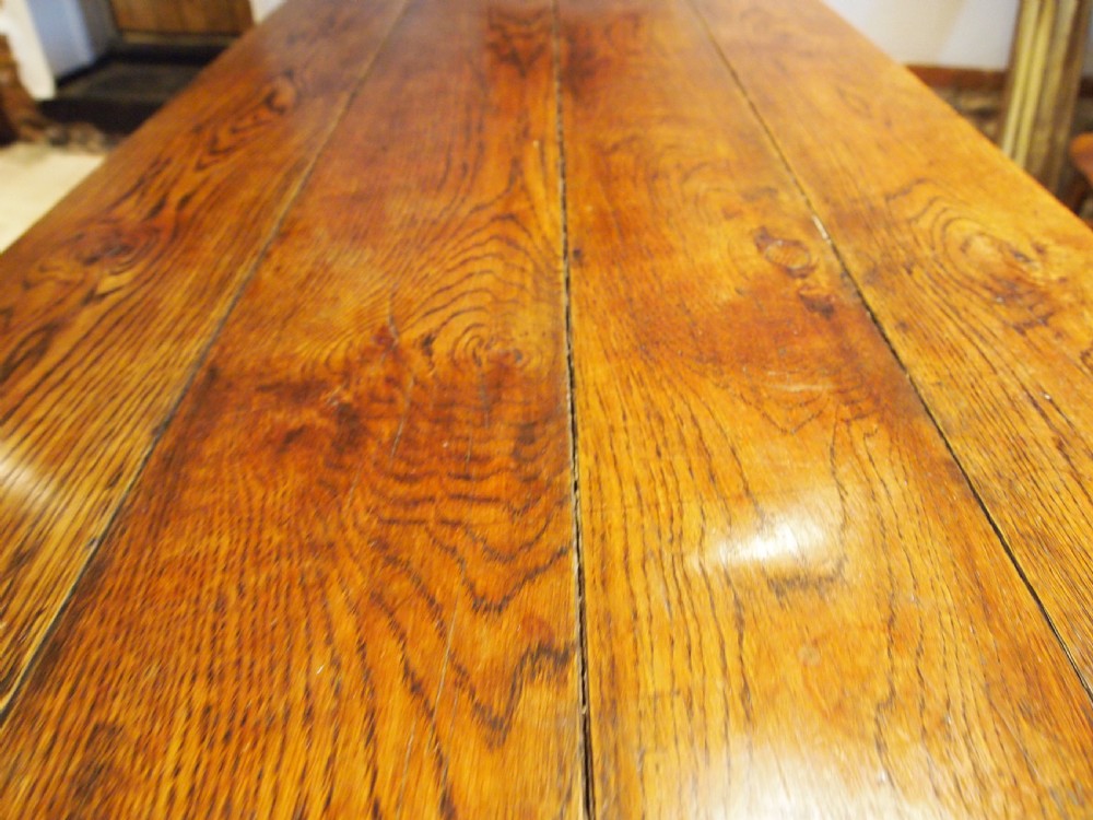 Table refectory farmhouse dining Oak 17th century style c1900 View XV