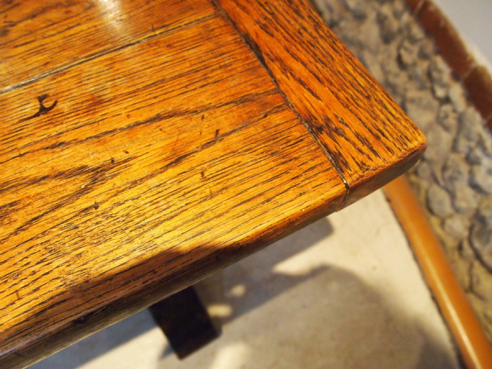 Table refectory farmhouse dining Oak 17th century style c1900 View XVI