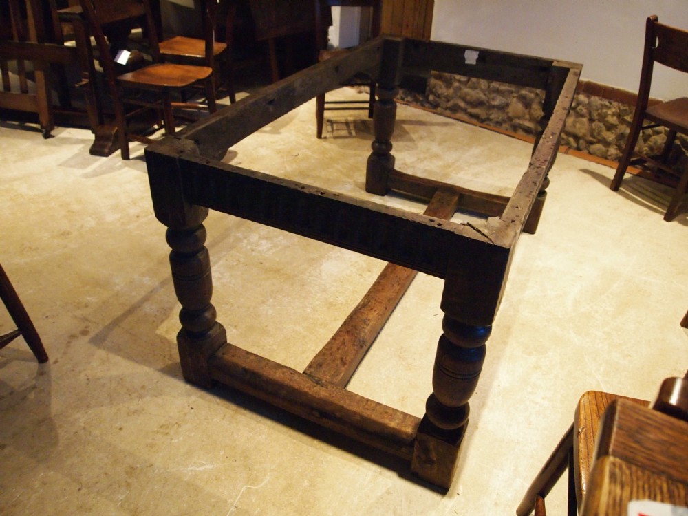 Table refectory dining English Oak 17th century style c1900 View II