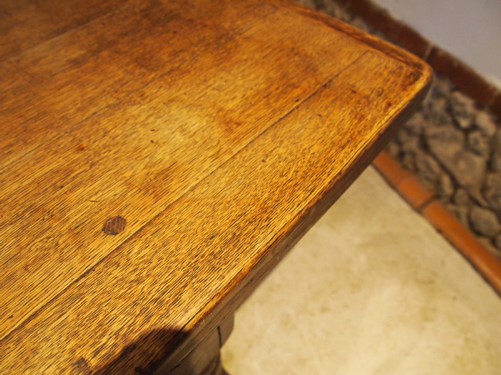 Table refectory dining English Oak 17th century style c1900 View XII